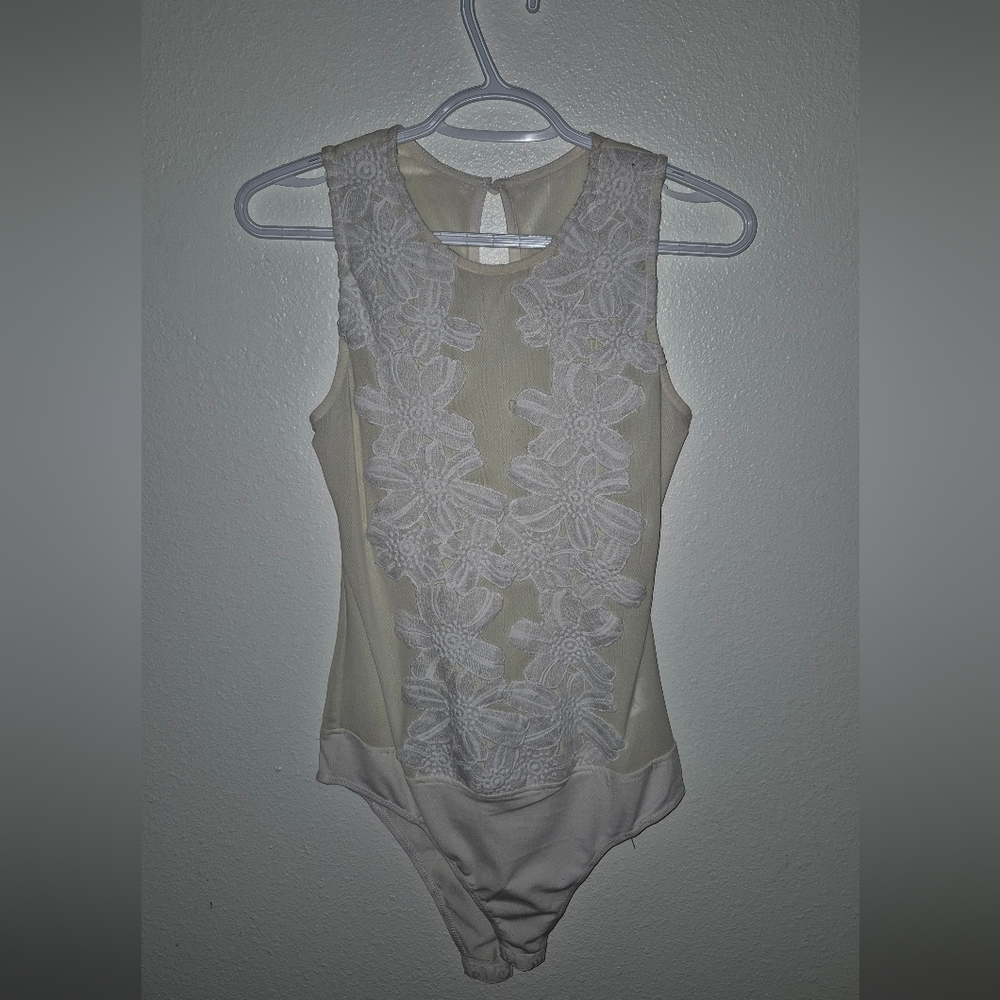 Elegant White Lace Bodysuit